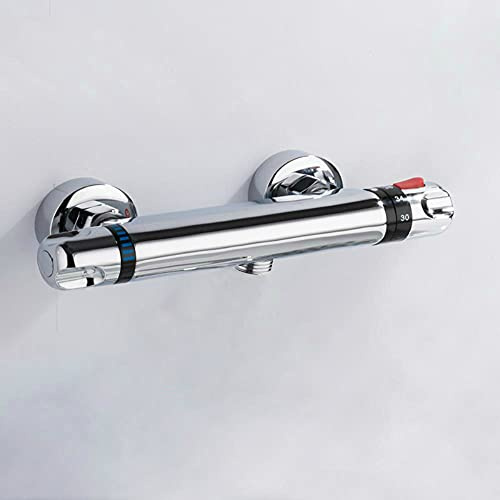 AFUDER Bathtub Faucets Bath Mixer with Thermostat Wall Mounted Waterfall Tub Faucet Thermostatic Bath Tapware