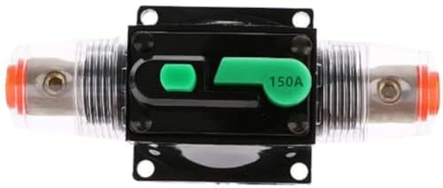 Auto Leistungsschalter,DC 12-48V Wasserdichter Inline Auto Leistungsschalter,Leistungsschutzschalter Auto,Manuellen Reset Schalter Car Audio Sicherung für Car Audio Solar Inverter Systemschutz(150A)