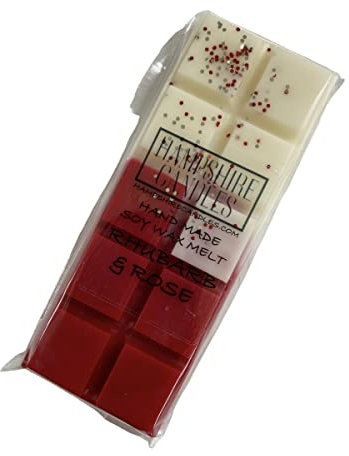 Rhubarb and Rose Wax Melts | Highly Scented | Natural Soy Wax | Handmade Snap Bar (1 Bar)