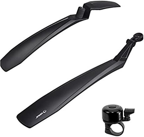 Angebot-Set/RBRL RL-850F/R Schutzblech-Set Spritzschutz für MTB 26-29 Schwarz inkl. Fahrradklingel