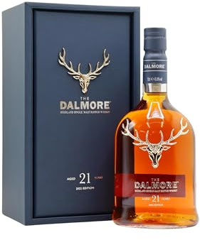 DALMORE - 21 ans - Whisky Single Malt - Origine : Ecosse/Highlands - Notes de Vanille et Noix grillées - Finition en fûts de xérès oloroso Matusalem 30 ans - 43,8% Alcool - 70 cl