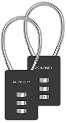 AC Infinity 3-stelliges Zahlenschloss, 2er-Pack robustes