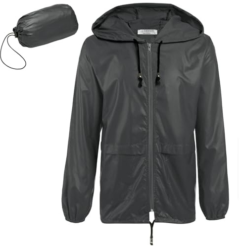 COOFANDY Cycling Rain Gear for Men Lightweight Waterproof Rain Shell