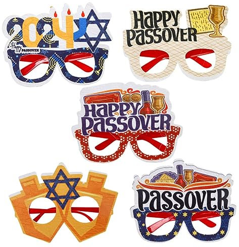 Garneck 5stücke Teiliges Passover Party-brillenrahmen Lustige Thematische Fotorequisiten Mit Sechs Sternen-Design Für Unvergessliche Feiern Und Kreative Fotos Für Familien Und Freunde