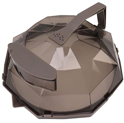 Mikrowellen Abdeckung mit Lange Griff, 29 x 12 cm Rund Wiederverwendbar Mikrowellenhaube Mikrowellendeckel Futterteller Deckel Spritzschutz für Geschirrteller(Schwarz)