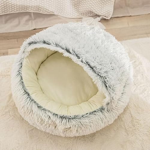 1Pcs Winter Lange Plüsch Haustier Katze Bett Runde Katze Kissen Katze Haus Warme Katze Korb Katze Schlaf Tasche Katze Nest Zwinger Für Kleine Hund Katze