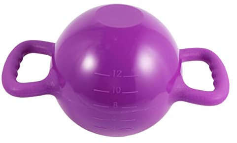 Kisangel Kettlebell Für Fitness Und Yoga Hantel Aus Pvc-material Wassergefüllt Und Verstellbar Mit Flachem Bodenmuster Lila Farbe Geeignet Für Gewichtheben, Pendelbewegungen Und Mehr
