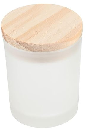 SHINEOFI Vaso De Velas Transparentes Con Tapa Para Fabricación De Velas Recipiente De Vidrio Para Aromaterapia y Almacenamiento De Especias