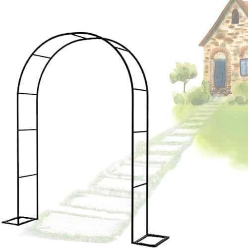 TAVLT Arche De Jardin, Arche À Rosiers Metal,Treillis De Pergola pour Plantes Grimpantes, Tonnelles Résistant Aux Intempéries Et Autoportant(120x220cm/47x87inch)