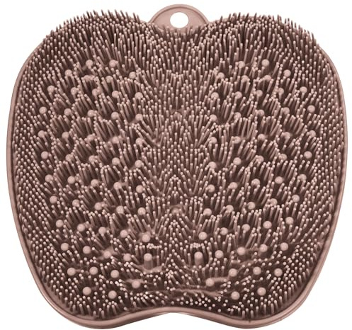 BESKAR XL Large Foot Scrubber Mat for Use in Shower, Cleans Feet No Bend