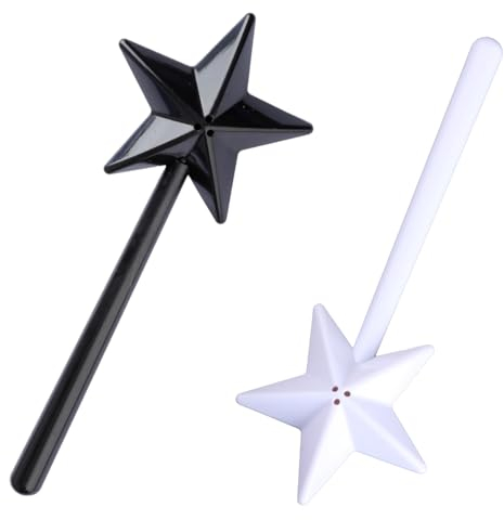 Thyonta 2 PCS Plastic Salt and Pepper Shakers Set with Adjustable Coarseness - Magical Wand Style for Kitchen, BBQ, Camping, Restaurant, and Dining Table