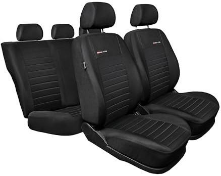 MOTOS Personalisierte sitzbezüge auto für Ford Fiesta VI 2008-2017 Perfekt angepasste Autositzbezüge mit aktivem Airbag-System, dreilagigem Material und makelloser Oberfläche, die ideale Sitzauflage f