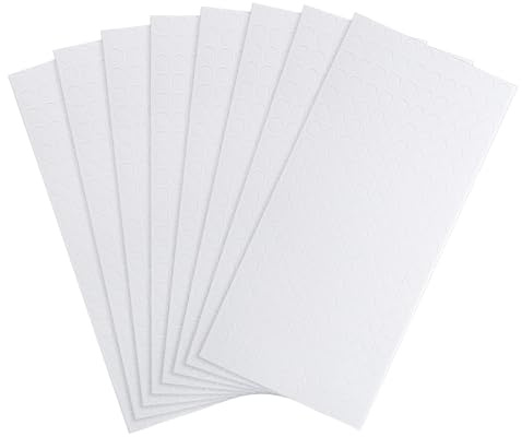 PATIKIL 1600Stk/8 Blätter 3D Schaum Punkt 0.39 Rund Form 3D Doppelklebe Schaum Klebeband Halterung für Basteln Kunst Büro Bedarf Sammelalbum Weiß