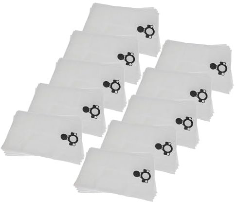 vhbw 50x sacchetto compatibile con Nilfisk VHS 42 L40 MC IC, VHS 42 L40 HC IC aspirapolvere - microfibra, 52,5cm x 39cm Bianco