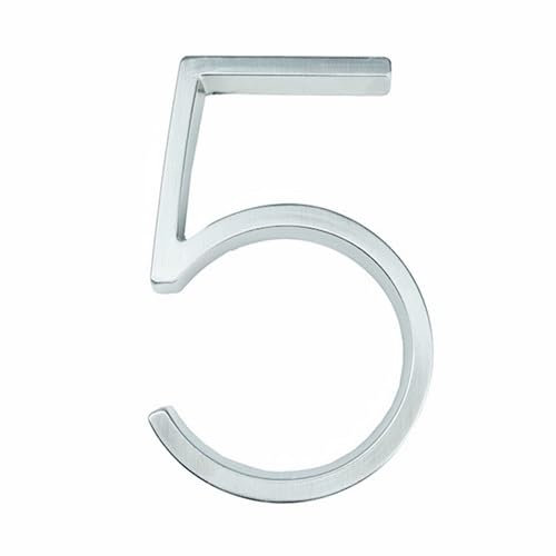Door Numbers Mailbox Numbers Self AdhesiveStickers 12cm 3D House Number Door Home Address Numbers, for House Plate Digital Door Outdoor Sign Plates 5 Inch(5)