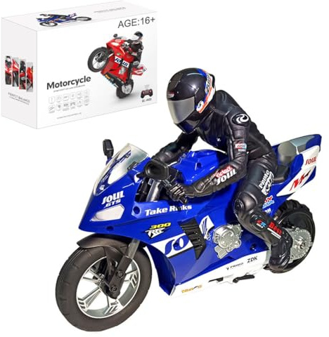Funwetrike Ferngesteuerte Motorräder, 1/6 Scale 2.4GHz Dual-Motor Zwei-Rad Selbst Balancing High Speed Remote Control Motorrad mit Sechs Achsen Gyroskop (RTR Version)
