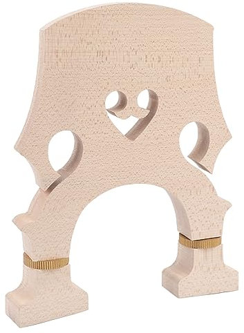 Rankomu Holz Violine Brücke Violine Steg Ahornholz Einstellbare Messing Schraube Kontrabass Brücke für Ersatz 3/4 Größe Kontrabass Brücke Violinenteil