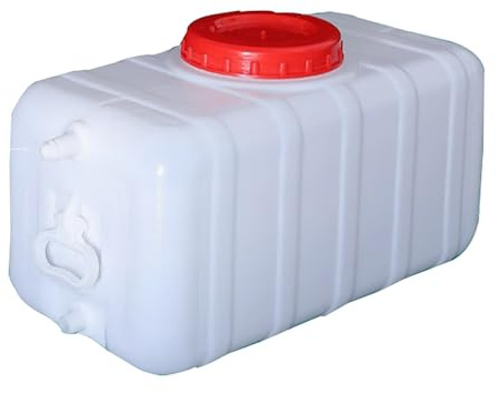 GQZJY Large water container 100l plastic water tank caravan camping water carrier with tap 50l food grade water storage containers for Travel Hiking RV Emergency(Size:30L)