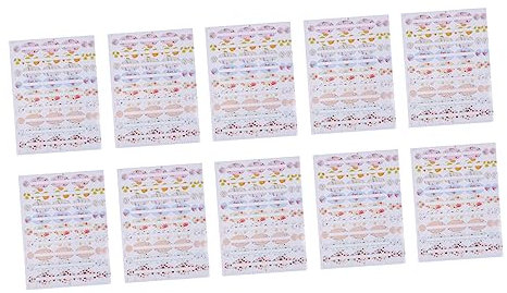 HORIALENCE 10stücke Diy Bunte Ätherisches Öl Flasche Aufkleber Kosmetische Etiketten Klebstoff Tags Für Flaschen Mit Ätherischen Ölen