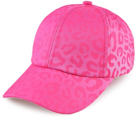 MniJiza Kindermütze Mädchen Sommer Sonnenhut Für Mädchen Katze Floral Schmetterlinge Baby Mütze (4-8Jahre, Rosa Rot Leopard)
