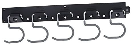 Vaguelly Support Mural Pour Garage Et Jardin Organisateur Outils Porte-balais Et Serpillière Avec Revêtement Antidérapant Pvc