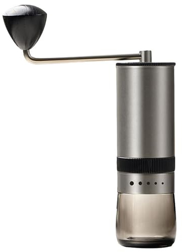 Molinillo de café manual de acero inoxidable y madera con grosor ajustable, práctica máquina de molienda para molinillo de café de oficina