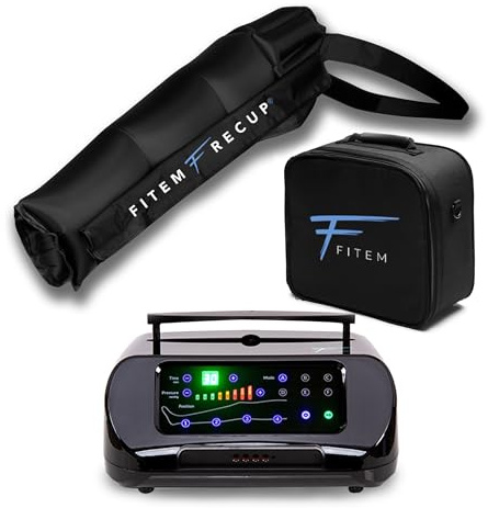 FITEM Pack Manchon de Bras FIRST 4 (1 Unité) Pressothérapie | 4 Chambres de Compression, Massage Doux, Drainage Lymphatique, Récupération Musculaire, Appareil Professionnel à Domicile