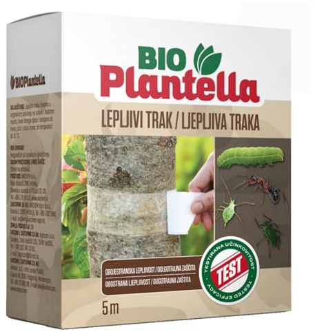 Unichem Bio PLANTELLA Leimring Klebeband 5m – Natürlicher Schutz gegen Schädlinge an Obst- & Zierbäumen – Starker Leimring mit Langer Haftkraft – Ganzjährig einsetzbar, doppelseitig, ungiftig