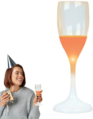 Genérico Copas de champán,Copas de champán | de vino iluminadas de 120 ml - de, copas para beber, copas activadas por líquido para cumpleaños, Navidad, Halloween
