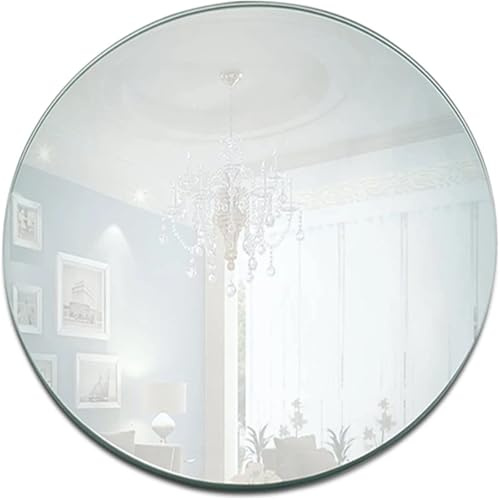 Piatto rotondo a specchio centrotavola da 20,3 cm, rotondo, in acrilico, vassoio per candele, decorazione per matrimoni, baby shower, compleanni, feste, artigianato, tavoli di nozze (6 pezzi)