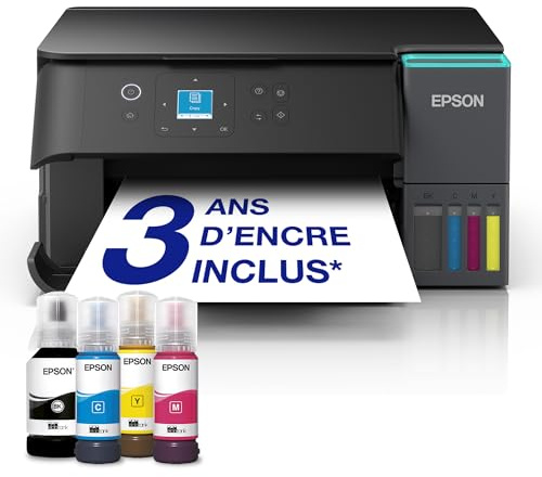 Epson EcoTank ET-2955 Stampante con Serbatoi D’inchiostro | Stampa a Casa Alti Volumi | Wi-Fi | A4 | Stampa, Copia, Scansione | Display LCD 3.7 cm | Stampa Fronte/Retro | 3 Anni D'Inchiostro Inclusi