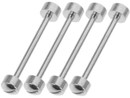 Beaupretty Varillas de Conexión para Correa de Reloj 18 Mm, Acero Resistente, Pasadores de Tornillo Muescas, Kit de 4 Piezas para Reparación y Mantenimiento de Relojes Profesionales