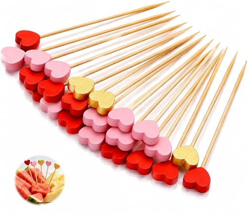 Cocktail Sticks, Fruit Sticks, Fruit Skewers for Kids, Skewers Wood, Coctail Sticks for Food, Mini Skewers, Cocktail Stick, 12cm Length