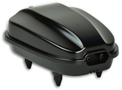 Blagdon Liberty Pulse Air Pump Pond Oxygenator, Solar Powered with Lithium Battery Backup, Pulses 5 Seconds On and 12 Seconds Off, Twin Outlet, Includes 2 Airstones and 2 6FT Airlines, Black