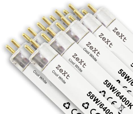 ZeXt Lot de 10 tubes fluorescents 58 W 864 6400 K Lumière du jour 150 cm T8