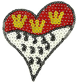 Bügelbild-Pailletten Köln Herz-Wappen, zur Veredelung, DIY