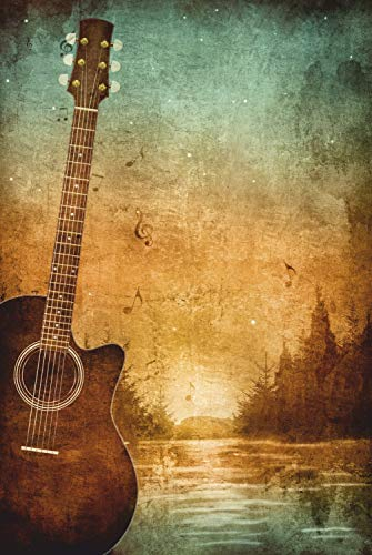 Magnettafel Pinnwand XXL Magnetbild Gitarre Musik Retro Größe 40 x 60 cm