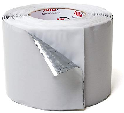 Alfa Aluminium Butylband 100mm x 10m – Dichtungsband universell einsetzbar | Profi-Qualität – mit langlebiger Aluminium-Oberfläche – Hohe Alterungs- und Witterungsbeständigkeit – UV-Beständig