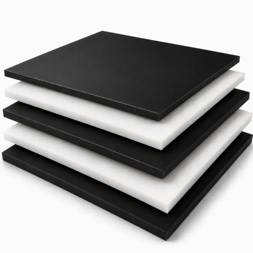 PE-HD Polyethylen Platte 1-30 mm schwarz/weiß diverse Formate Kunststoffplatte (495 x 495 x 1 mm, Schwarz)