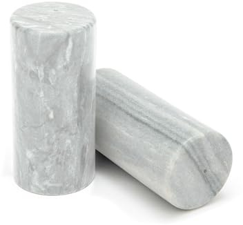 Fox Run 48788 Marble Salt and Pepper Shaker, Medium, Natural Variation, White