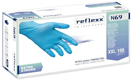 Reflexx N69/XXL, guanti in nitrile EXTRA STRONG senza polvere
