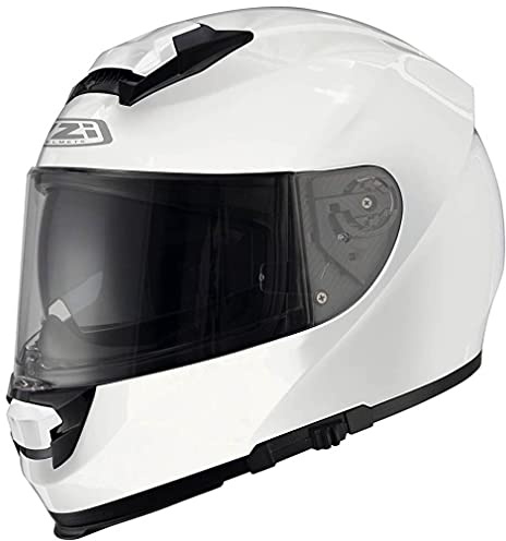 Casco de Moto NZI Eurus 2 Blanco - Casco Integral con Visor Solar | Unisex Hombre y Mujer Homologado ECE (XL)