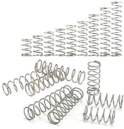 100 Stück Mini-Federn für Stifte mit einer Länge von 10 mm bis 30 mm, kleine Druckfedern mit einem Außendurchmesser von 4 mm bis 6 mm, Druckfedern aus Edelstahl für Werkstatt- und Heimreparaturen ( Co