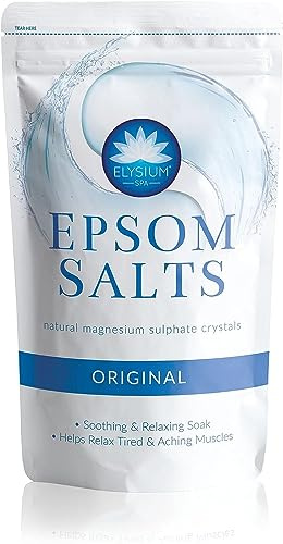 ELYSIUM SPA Natural Original Epsom Salts, White, 450 g Pack of 3