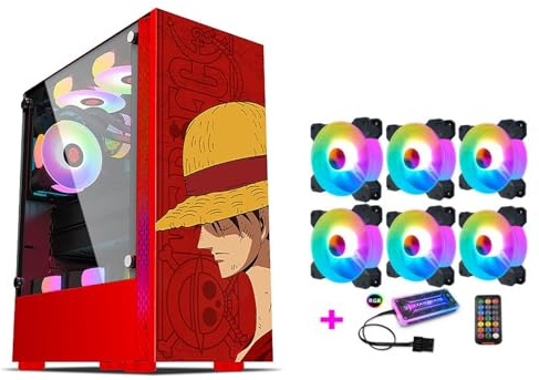 Boitier ATX Boîtiers D'ordinateur, Boîtier De Jeu PC De Taille Moyenne ATX/M-ATX/ITX - Port E/S Avant USB 3.0 - Panneau Latéral En Verre Trempé - Système De Gestion Des Câbles - Prêt For Le Refroidiss
