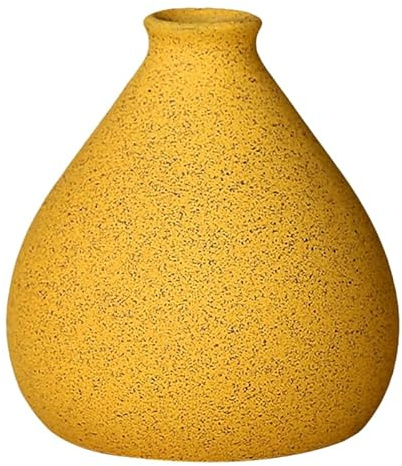 Amosfun Small Ceramic Flower Vase for Zen Garden Decoration, Mini Vase Flower Arrangement for Table Centerpiece, 7x7x7cm