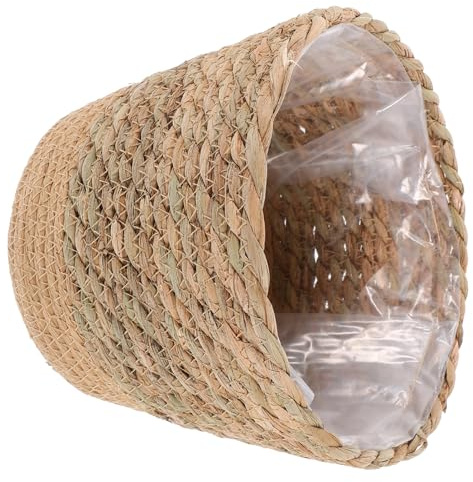 BESPORTBLE Corbeille à Fleurs Tressé Pot Décoratif pour Intérieur Et Extérieur Panier Multifonction pour Plantes Et Rangement Style Créatif pour Salon Et Balcon