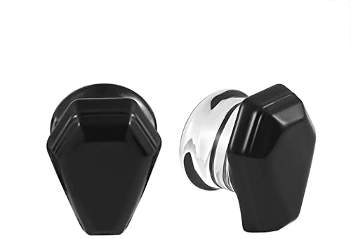 BCughia Glas Ohr Plug 8mm Plug Ohrringe Damen Geometrisch Form Tunnel Ohr Set, 2 Stück