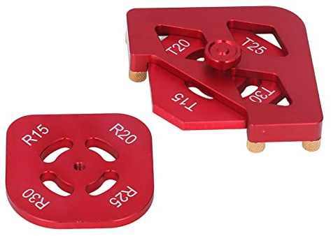 ANKROYU Gabarit de routeur, gabarit d'angle en alliage d'aluminium, kit d'outils de gabarit de rayon de coin rond, gabarit de coin rond, gabarit de rayon pour le travail du bois