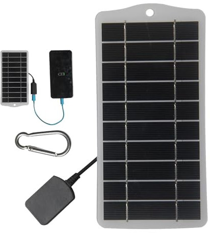 Solar Panel Charger for Phone | Portable Travel Solar Charger for Smartphones, Tablets and USB Devices | Outdoor Mobile Solar Charger for Camping, Hiking, and Emergencies | Ideal para -The- Power